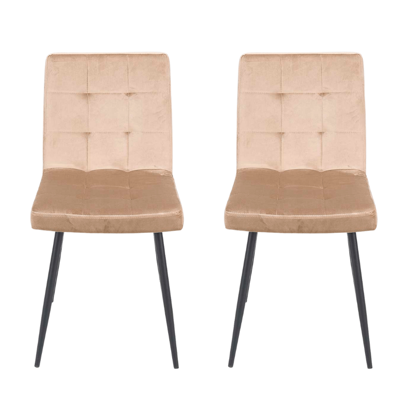 Pack 2 Sillas comedor terciopelo Mirlo - Vintahome