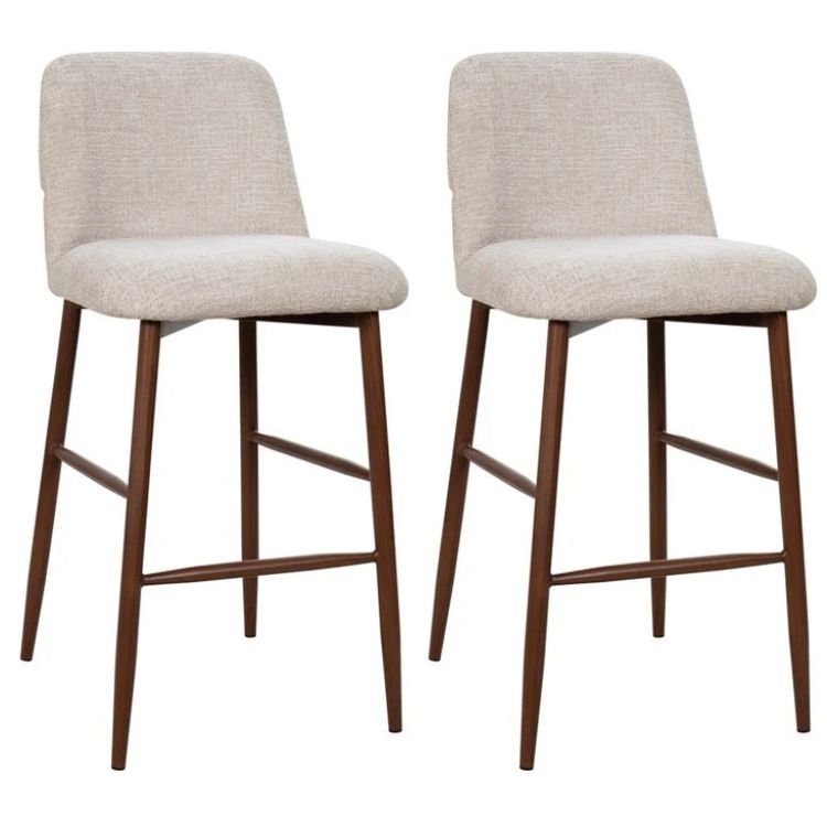 Pack 2 Taburete de bar Toulouse beige - Vintahome