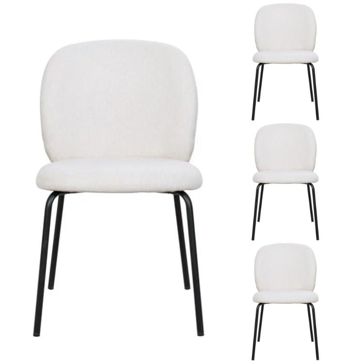Pack 4 Silla de comedor nórdica Dina - Vintahome