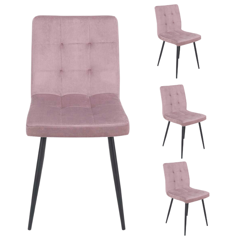 Pack 4 Sillas comedor terciopelo Mirlo - Vintahome