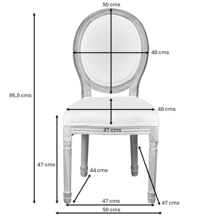 Pack de 2 Sillas de comedor Versalles terciopelo taupe - Vintahome