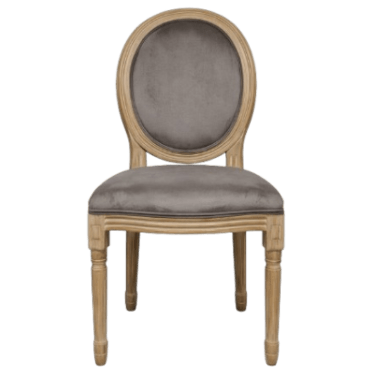 Pack de 2 Sillas de comedor Versalles terciopelo taupe - Vintahome