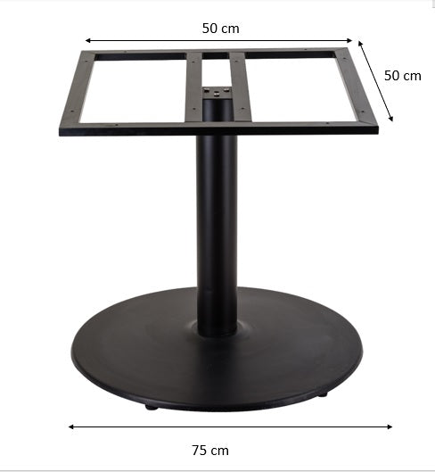 Base de mesa redonda XL 75 cm Luxor negro