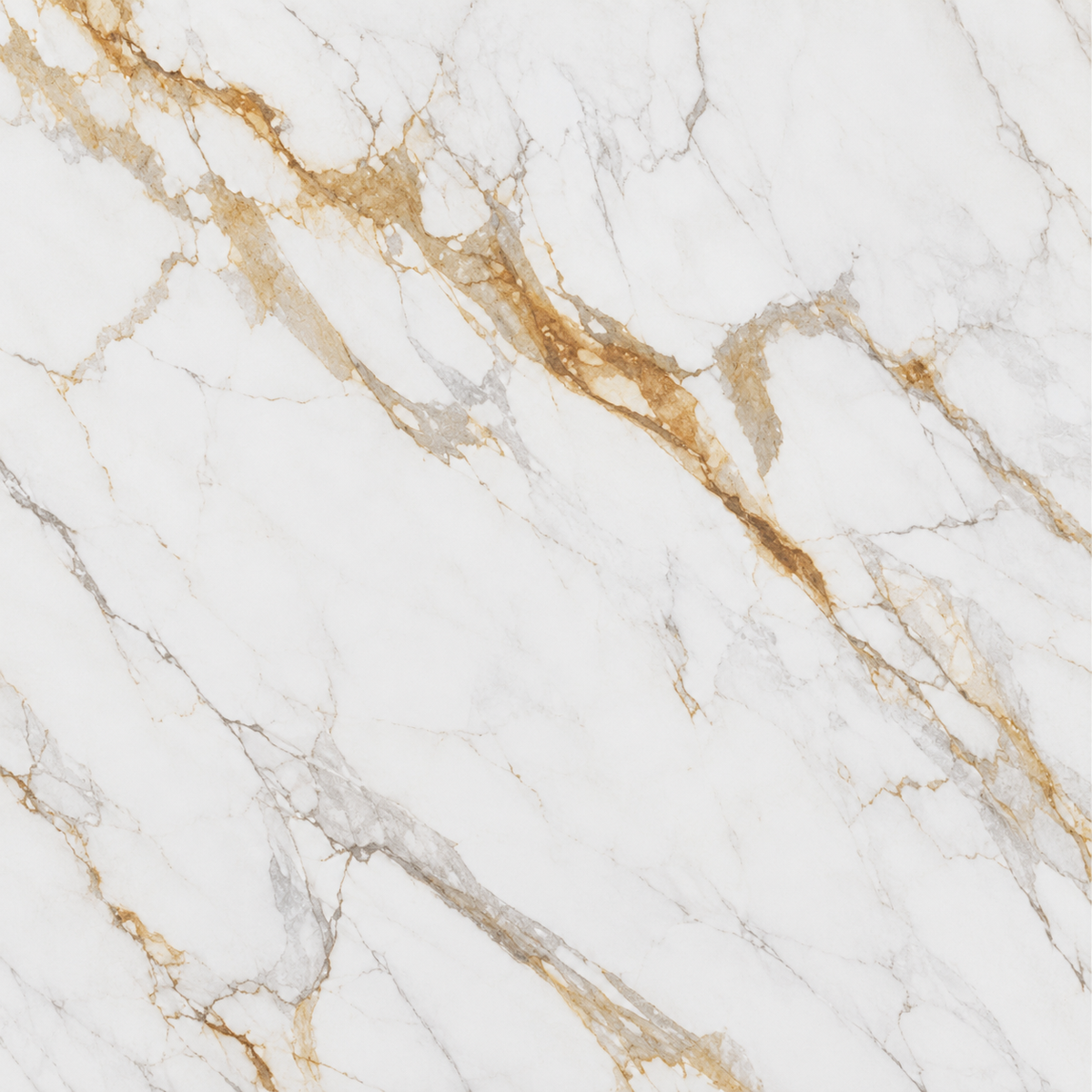 Detalle de piedra sinterizada Calacatta Gold del mueble de baño Alira