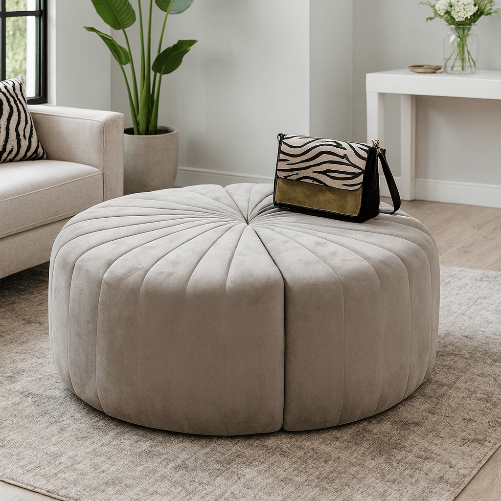 Puff terciopelo concha Sheila - Vintahome