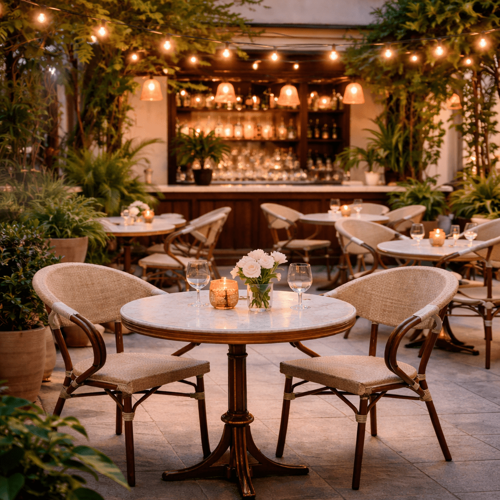 Silla Bistro París Montmartre Arena con Brazos - Vintahome