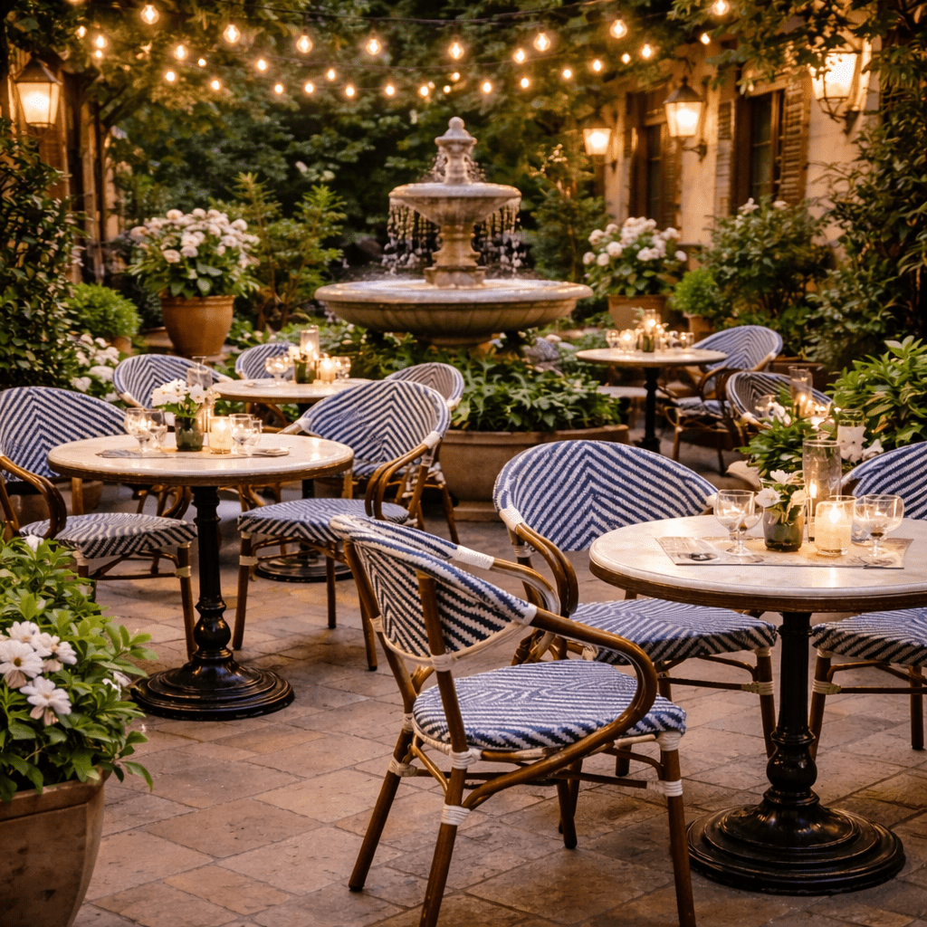 Silla Bistro París Montmartre Azul con Brazos - Vintahome