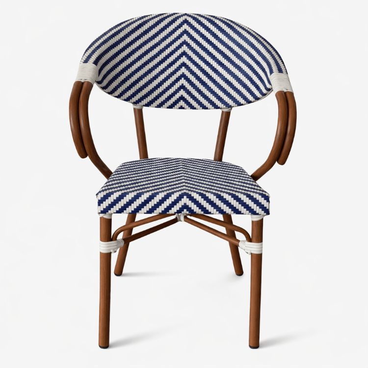 Silla Bistro París Montmartre Azul con Brazos - Vintahome