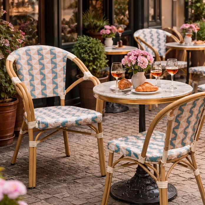 Silla Bistro Parisina Luxembourg con Brazos – Bamboo Look - Vintahome