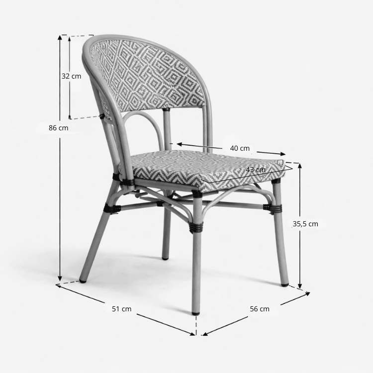 Silla Bistro Parisina Montmartre – Bamboo Look - Vintahome