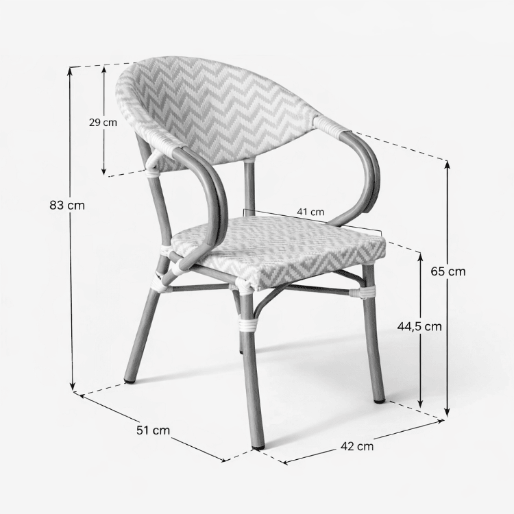 Silla Bistro Parisina Montmartre de Exterior - Vintahome