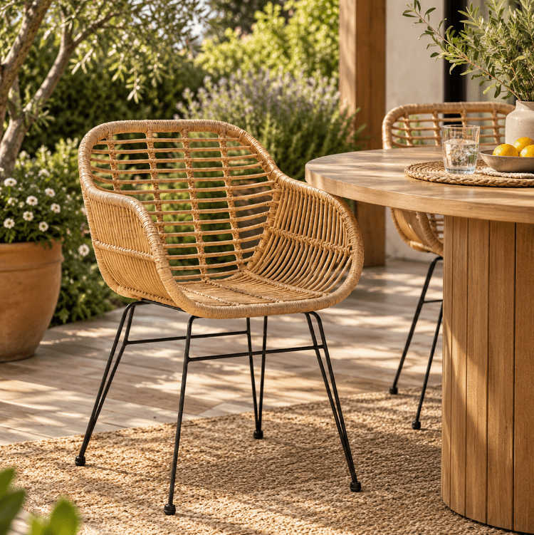 Silla comedor ratán natural Feber - Vintahome