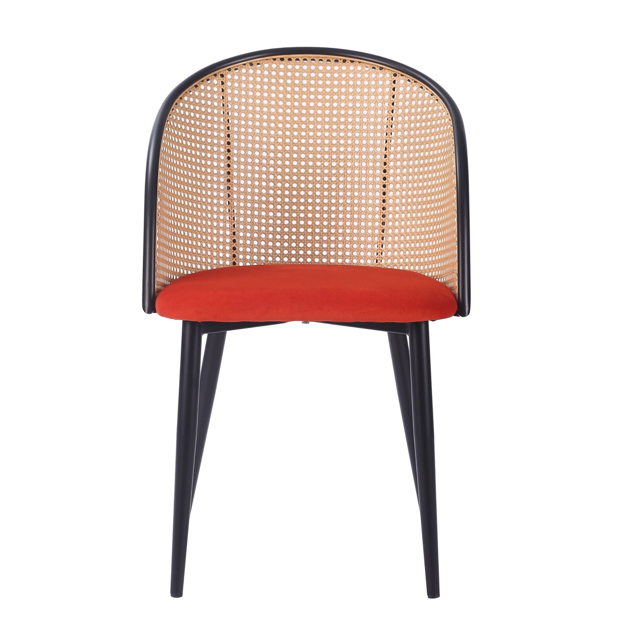 Silla de comedor bistró ratán asiento tapizado Muler - Vintahome