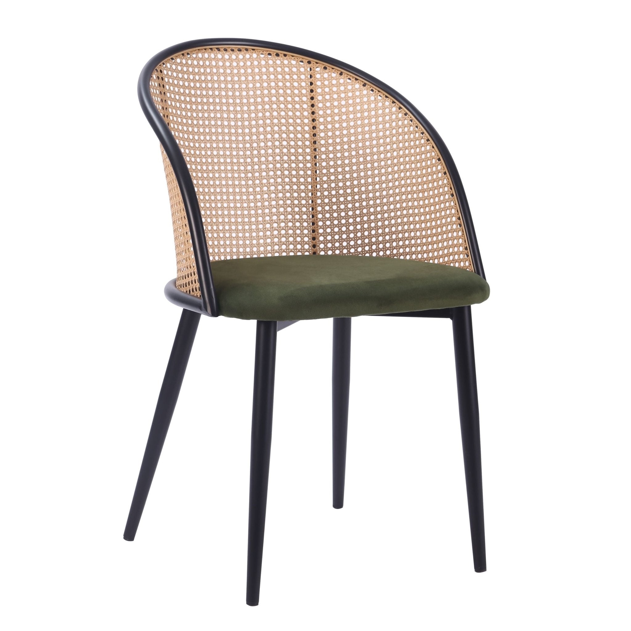 Silla de comedor bistró ratán asiento tapizado Muler - Vintahome