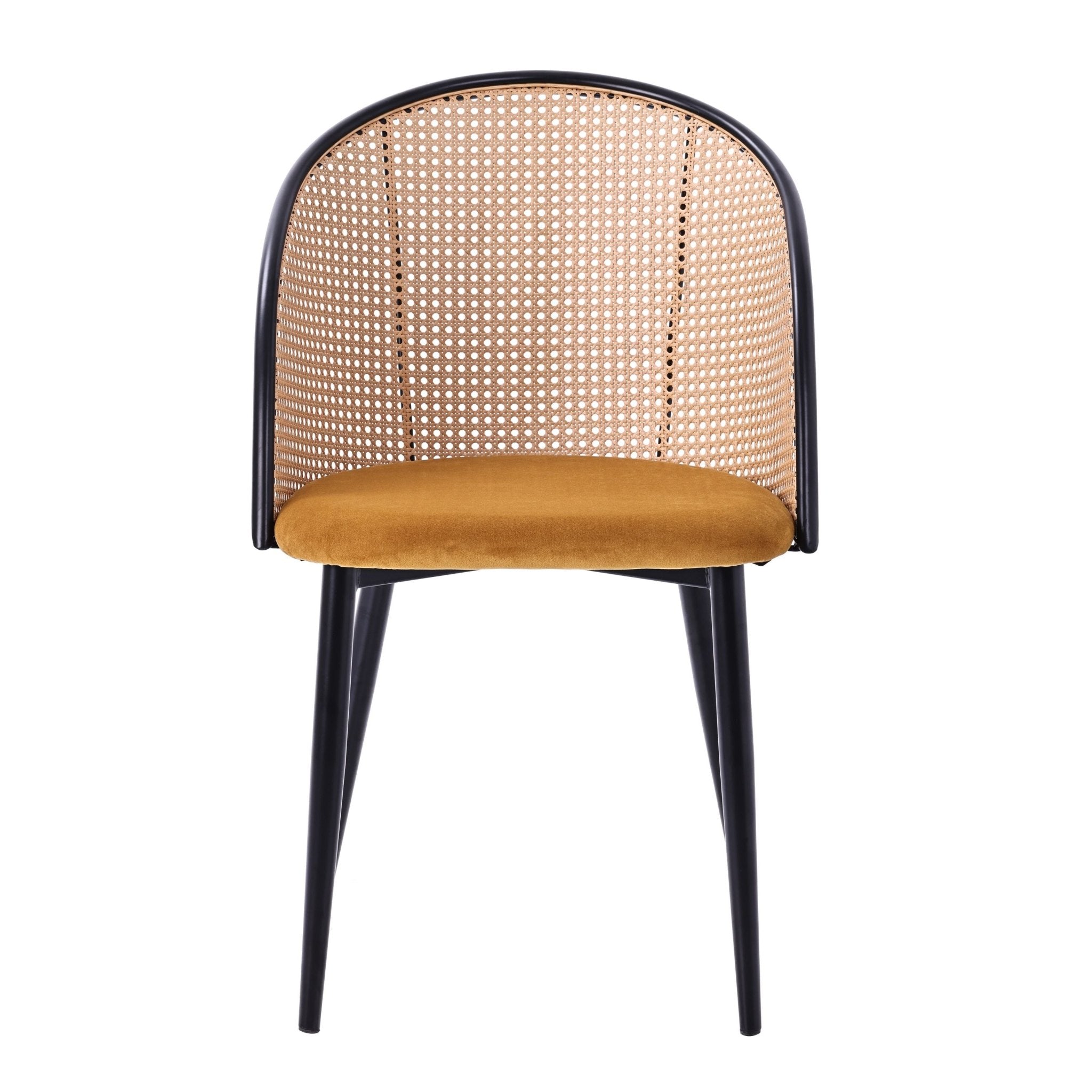 Silla de comedor bistró ratán asiento tapizado Muler - Vintahome