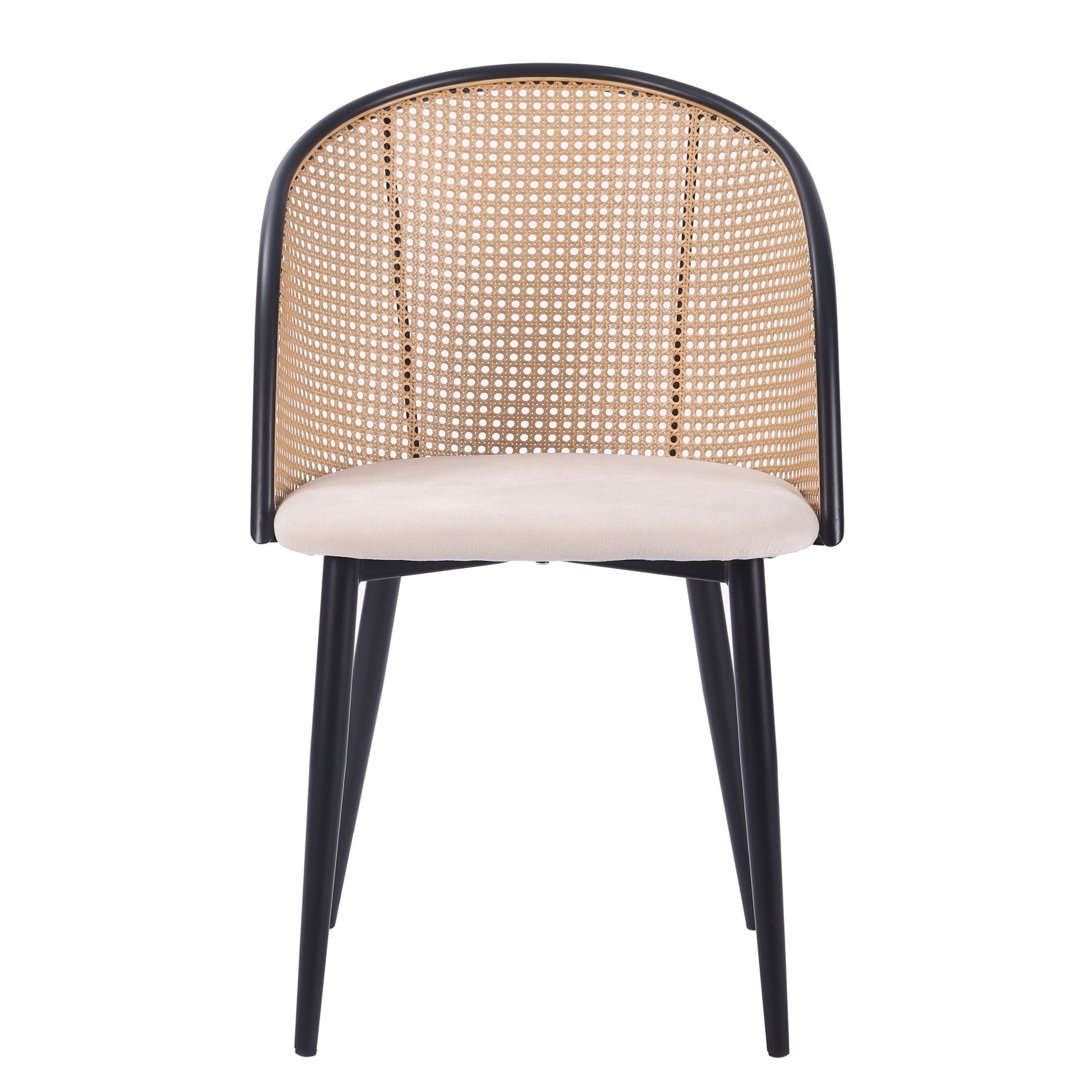 Silla de comedor bistró ratán asiento tapizado Muler - Vintahome