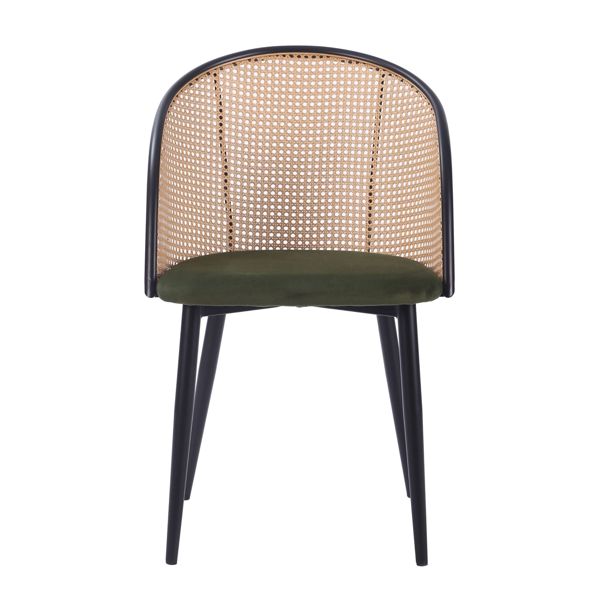 Silla de comedor bistró ratán asiento tapizado Muler - Vintahome
