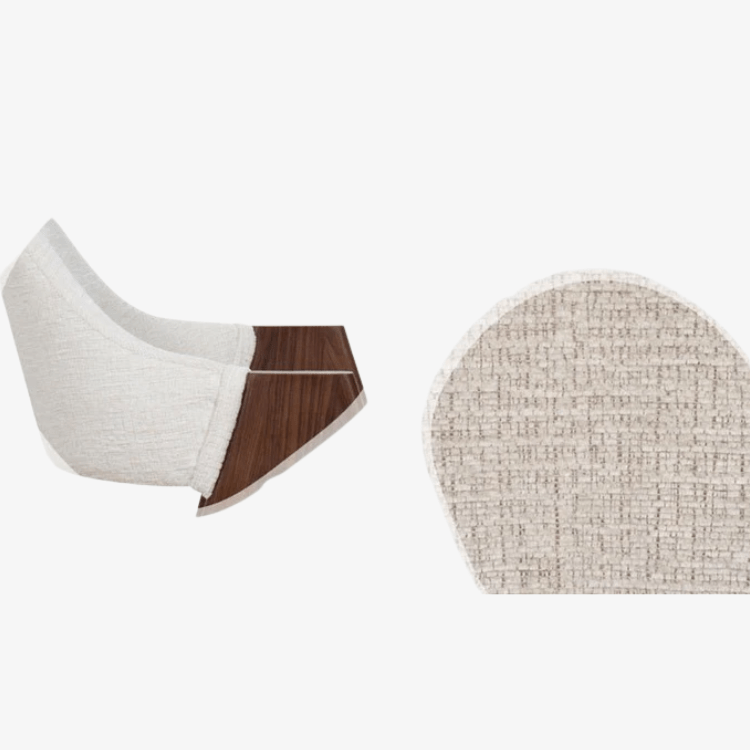 Silla de comedor con brazos nórdica Loira beige - Vintahome