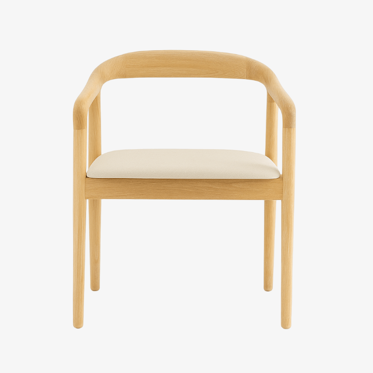 Silla de comedor de madera color natural Shaky - Vintahome