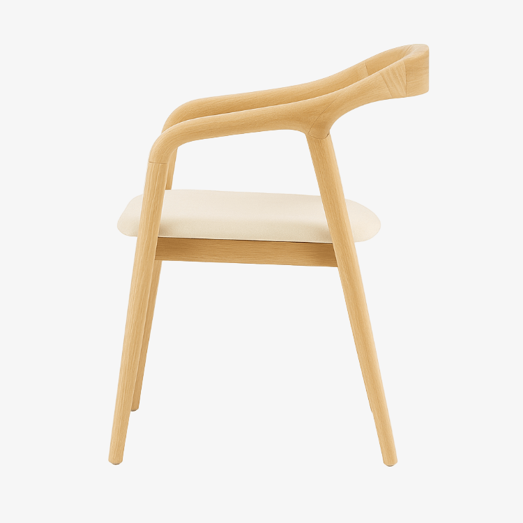 Silla de comedor de madera color natural Shaky - Vintahome