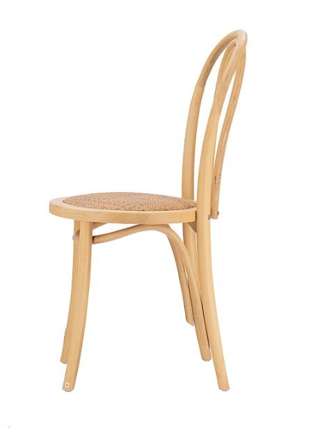 Silla de comedor haya y asiento ratán Thomas round