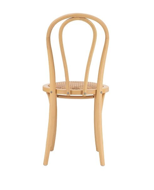Silla de comedor haya y asiento ratán Thomas round