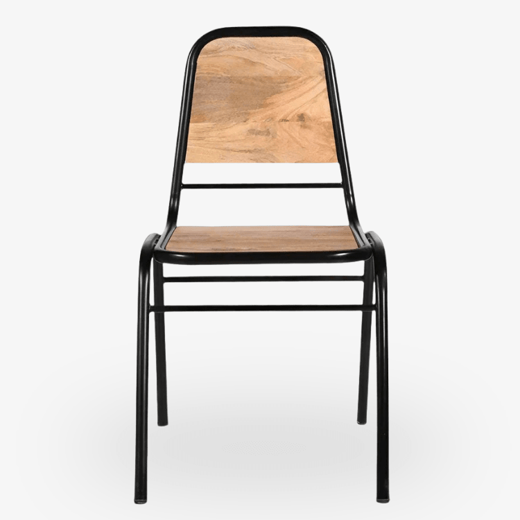 Silla de comedor industrial madera Louri - Vintahome