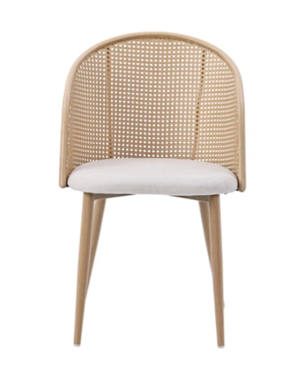 Silla de comedor Natural asiento beige Muler