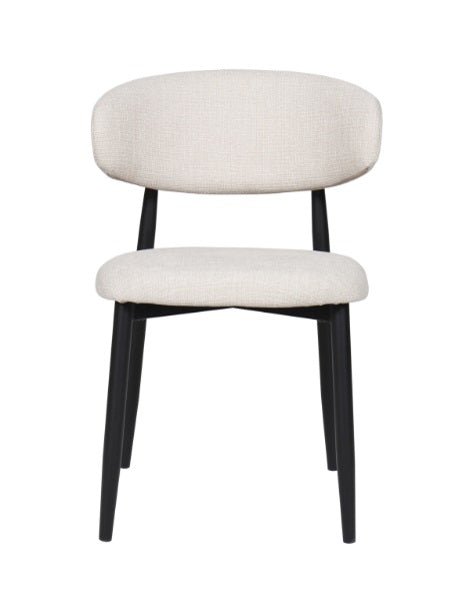 Silla de comedor nórdica acero negro Olimpo - Vintahome