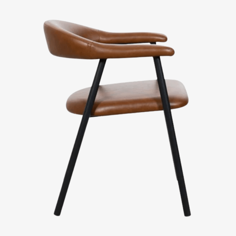 Silla de comedor nórdica Aren marrón vintage - Vintahome