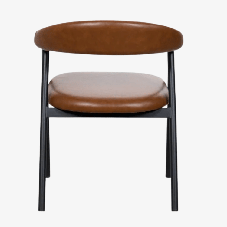 Silla de comedor nórdica Aren marrón vintage - Vintahome