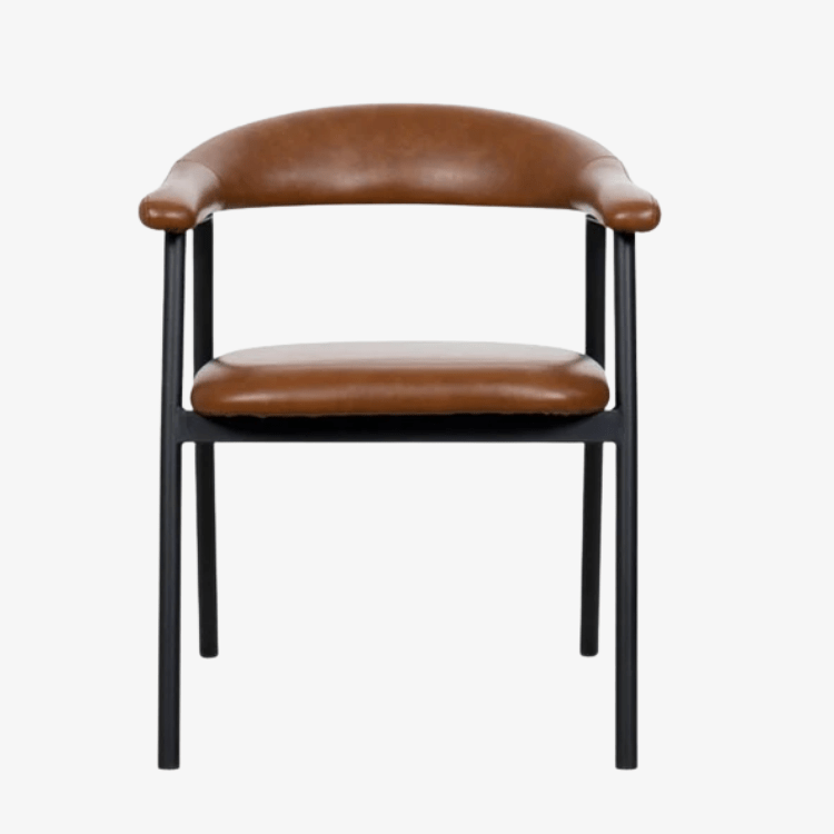 Silla de comedor nórdica Aren marrón vintage - Vintahome