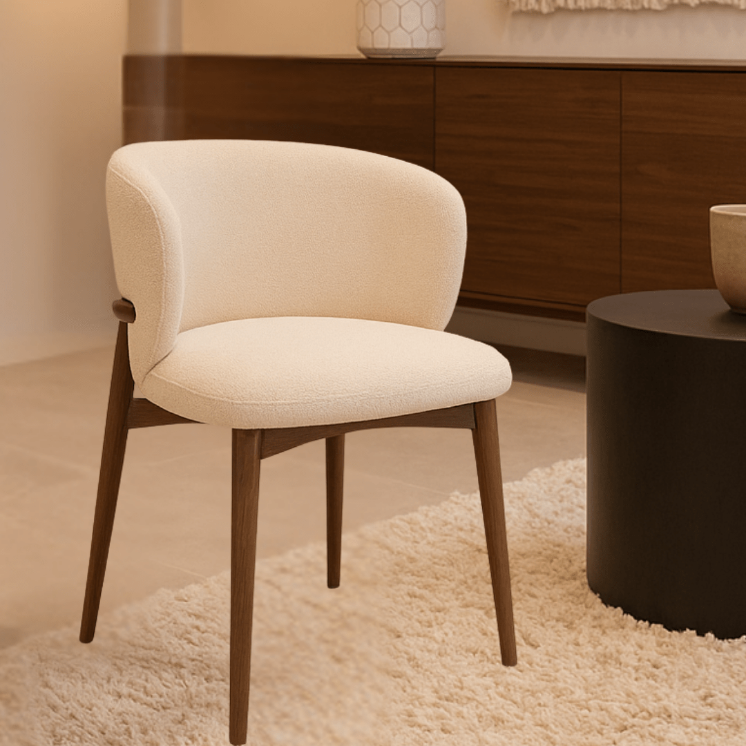 Silla de comedor nórdica Celia tapizada - Vintahome