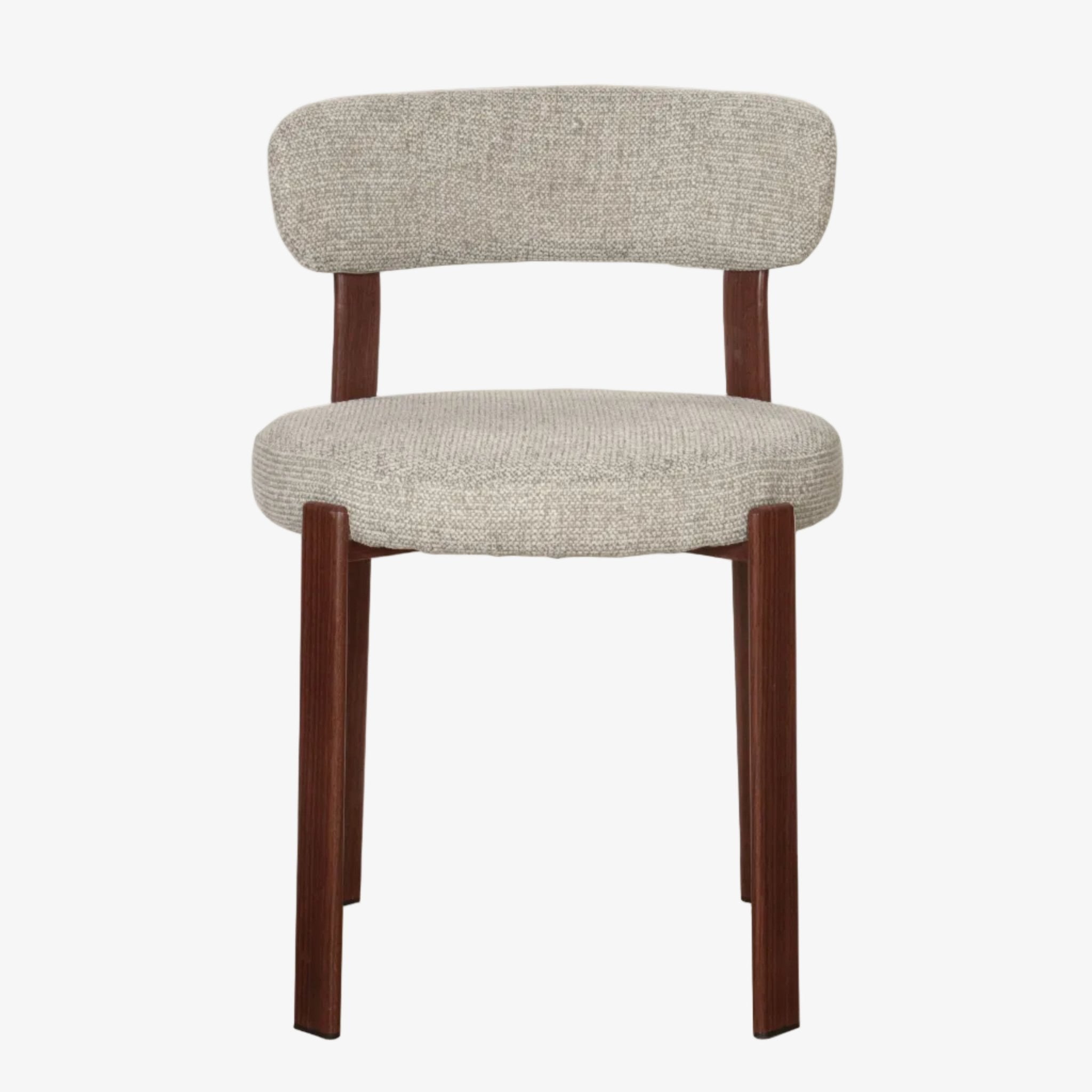 Silla de Comedor Nórdica Soren Tapizada Color Nogal - Vintahome