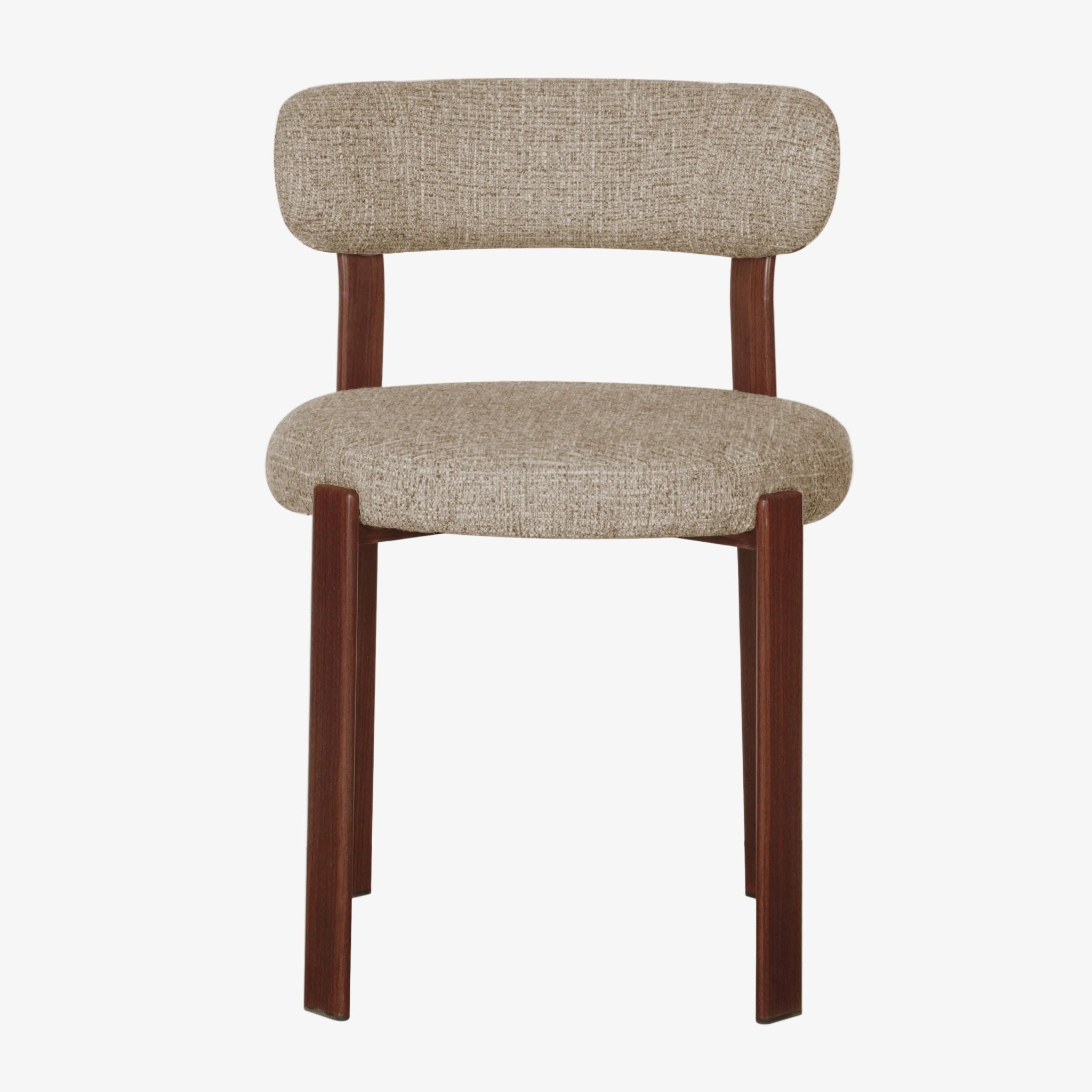 Silla de Comedor Nórdica Soren Tapizada Color Nogal - Vintahome