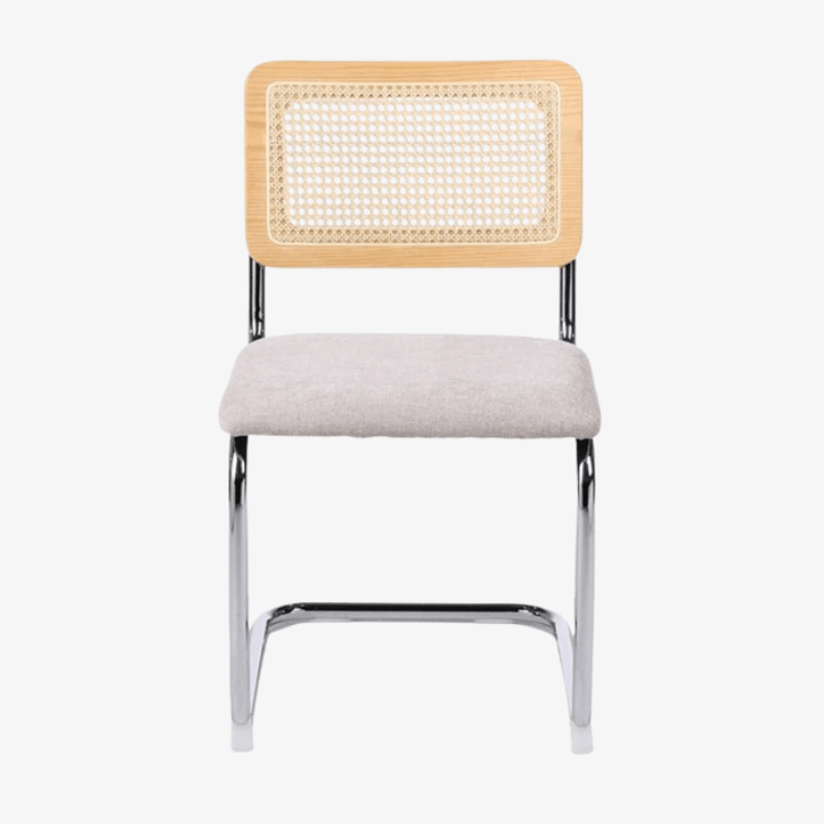 Silla de comedor ratán y tapizada Ninfa - Vintahome