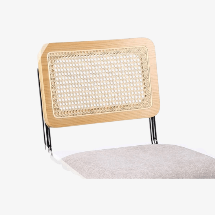 Silla de comedor ratán y tapizada Ninfa - Vintahome