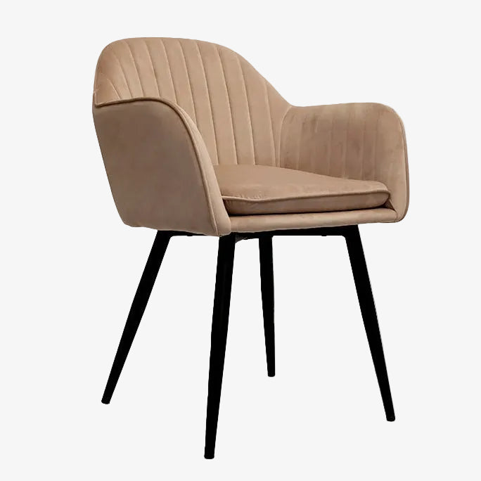 Velur-Bege Velvet Essstuhl