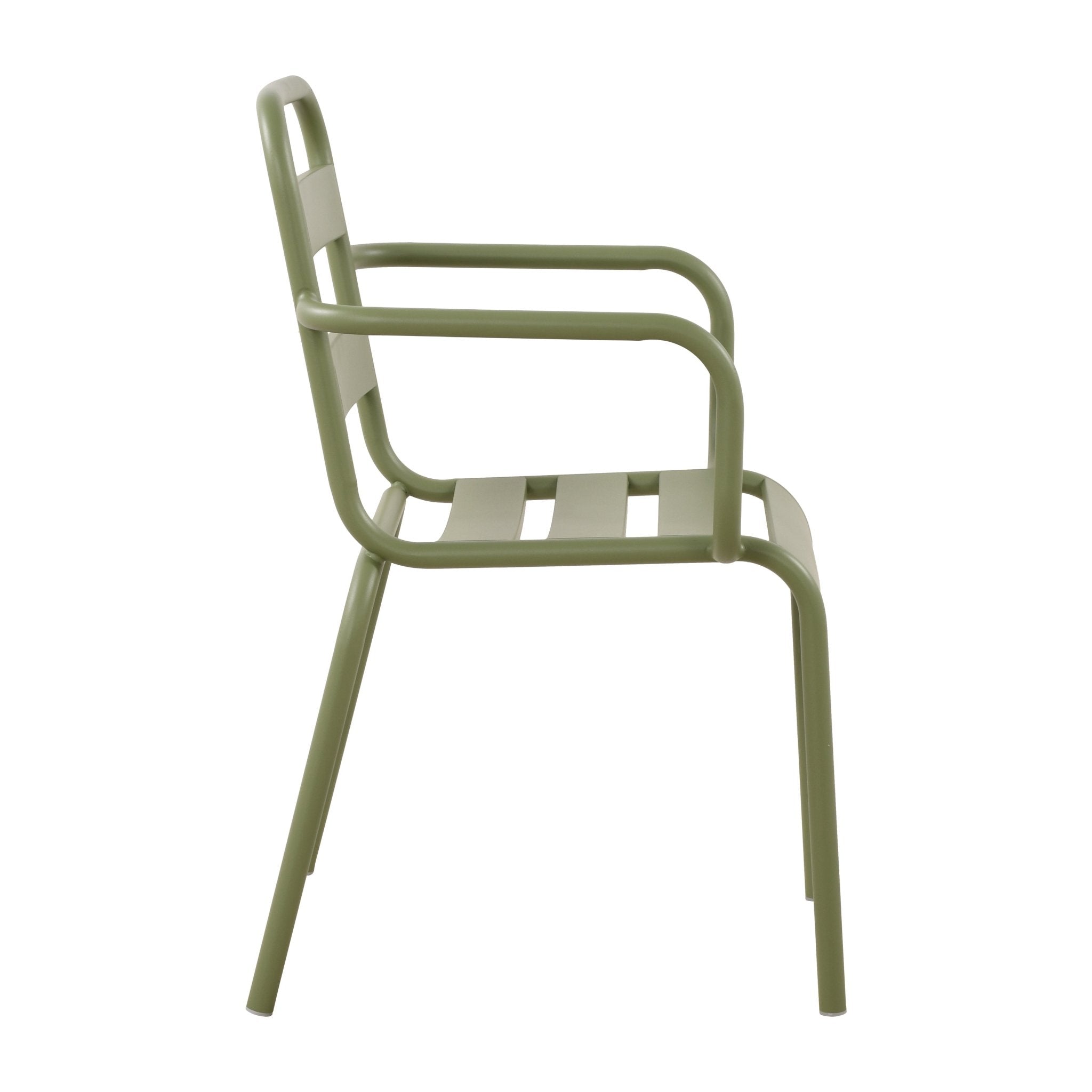 Silla de jardín de metal con brazos Oriol - Vintahome
