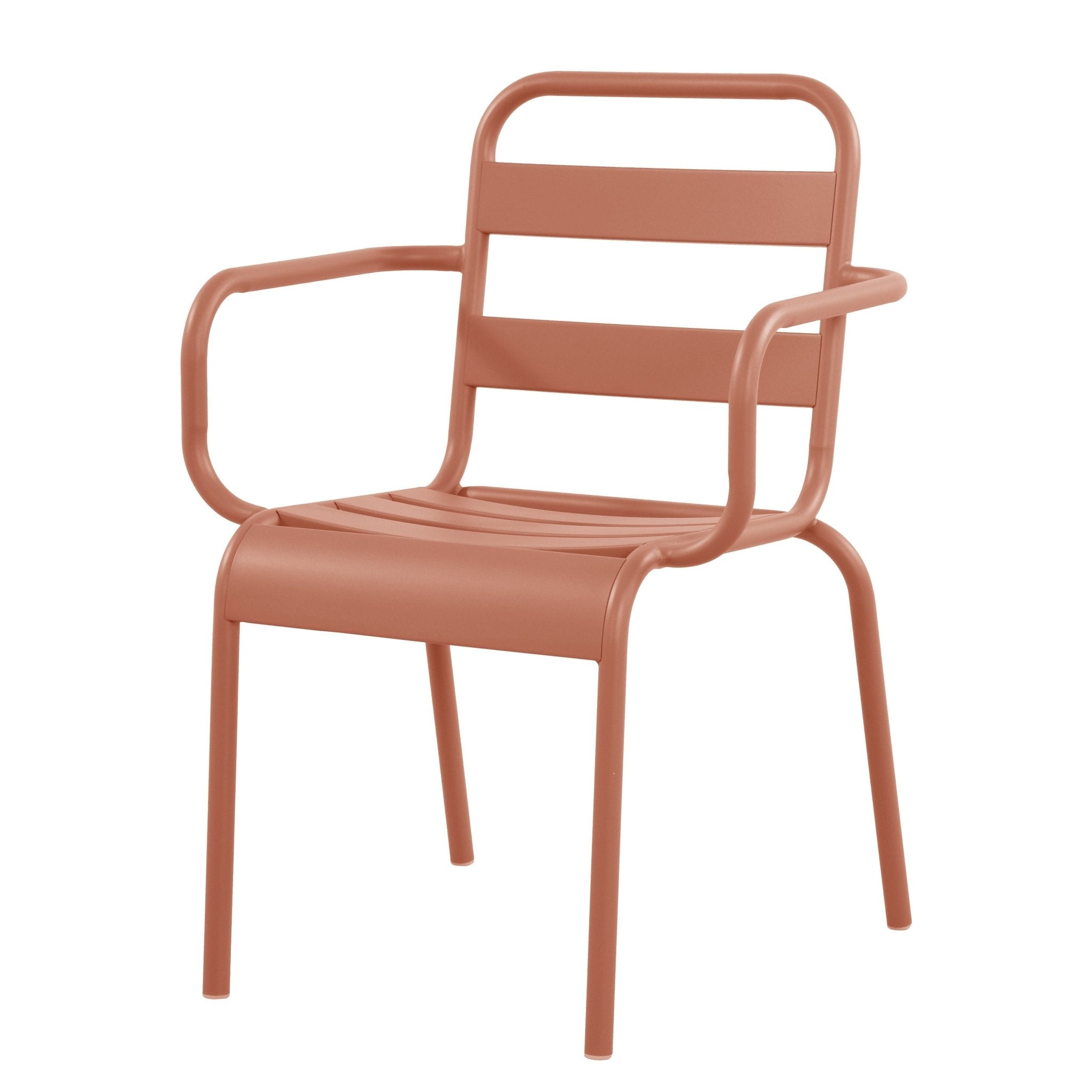 Silla de jardín de metal con brazos Oriol - Vintahome