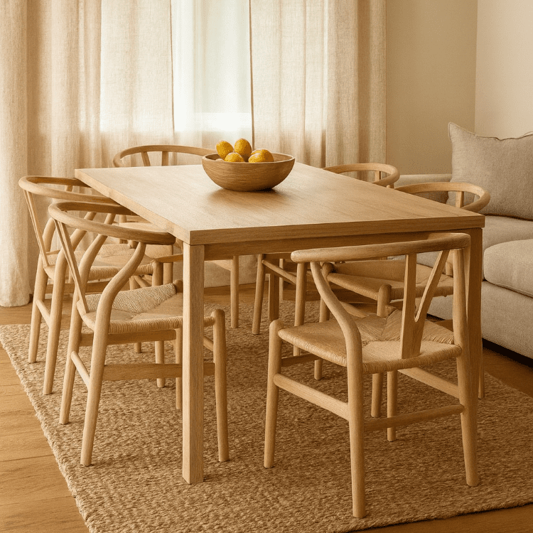 Buchenholzstuhl mit Seilsitz WISLY - Vintahome