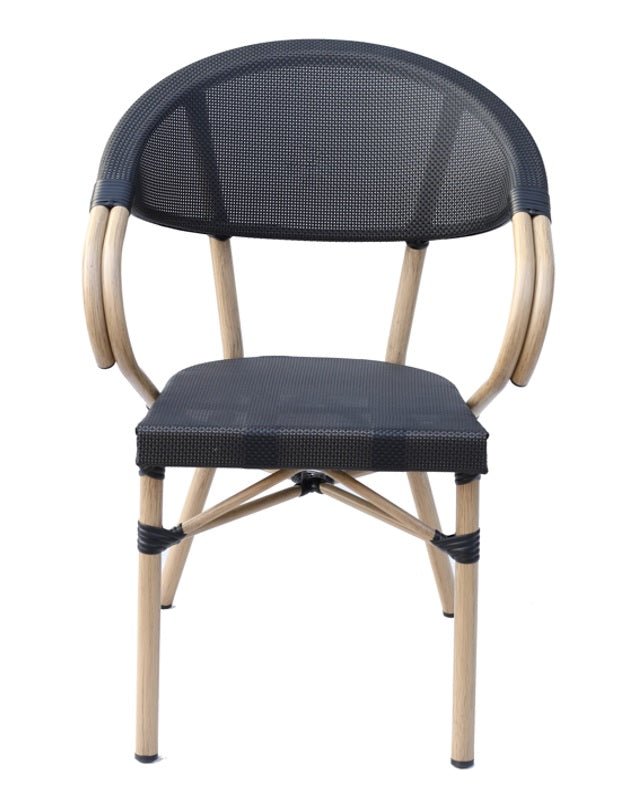 Silla parisina bistró textiline Kyoto negro