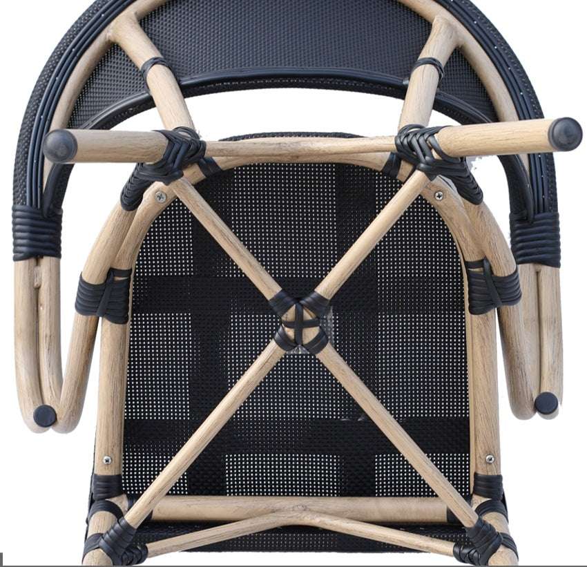 Silla parisina bistró textiline Kyoto negro