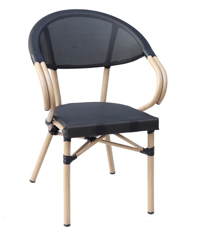 Silla parisina bistró textiline Kyoto negro