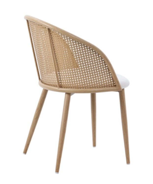 Silla de comedor Natural asiento beige Muler