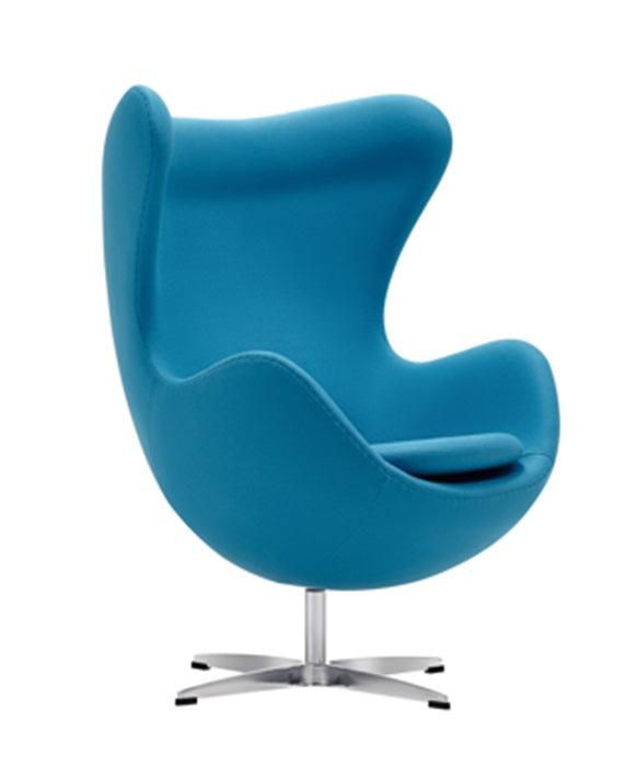 Silla EGG chair tapizado Lana azul