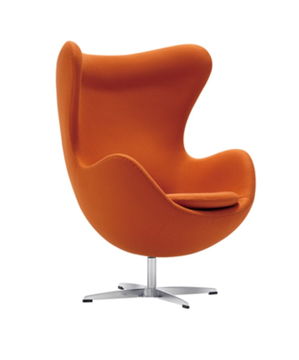 Silla EGG chair tapizado Lana naranja