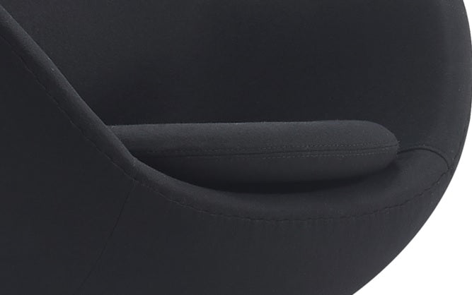 Silla EGG chair tapizado Lana negro