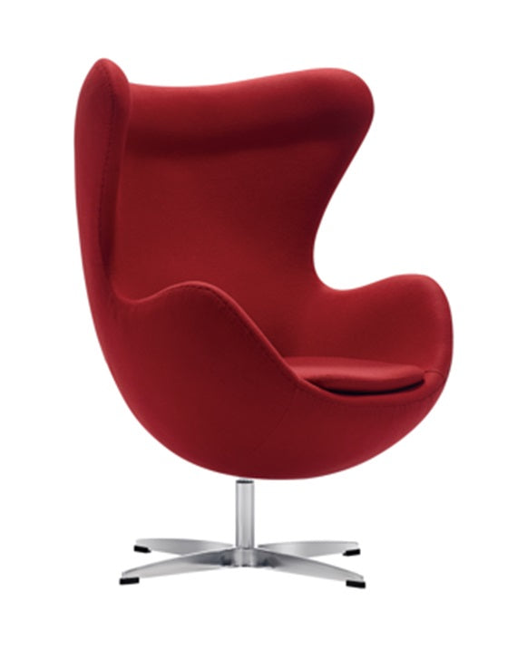 Silla EGG chair tapizado Lana rojo