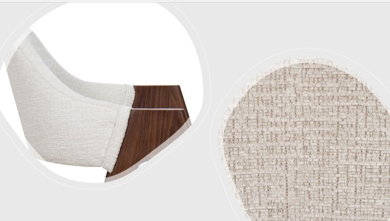 Silla de comedor con brazos nórdica Loira beige